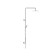 Shower system Cersanit Brasko A63066, thermostatic, shower 3 dir., Hose 150 mm metal