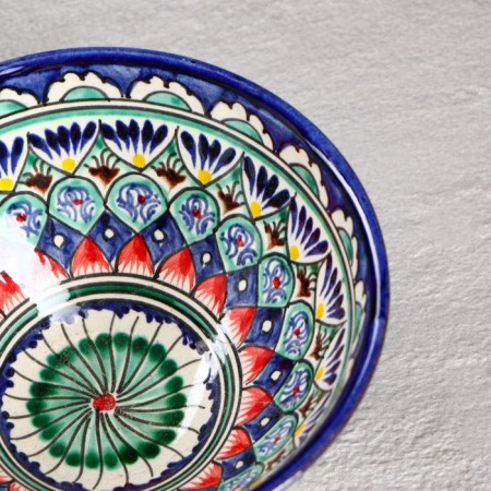 Rishtan ceramics "flowers" 15 cm, small, blue-3