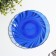 Dessert plate Sea Brim, d = 17 cm, glass, blue color