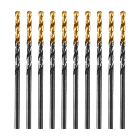 Denzel 717204, HSS-Tin, Golden Tip, 10 pieces, 2.5 mm