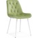 Chair on the Grass -Karkas Goyar Metal/Velur, White/Green 51x61x82 cm