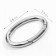 Oval-karabin, 4.8 × 2.9 cm / 38 × 5 mm, 5 pcs, silver color