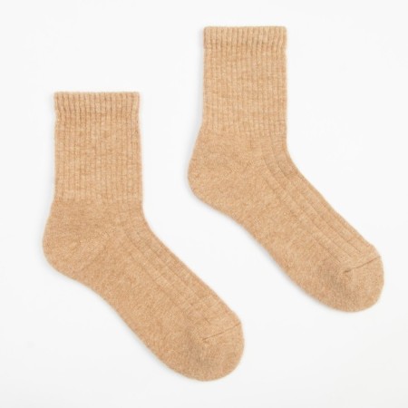 Women's socks with a camel fluff, beige color, size 35-37-1