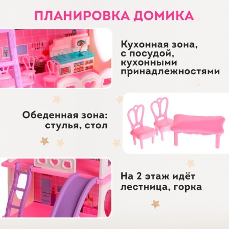 Дом для кукол «Мой милый дом» с куклой, мебелью и аксессуарами-2