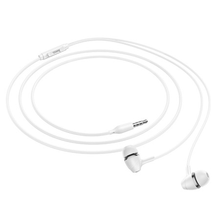 Hoco M76 headphones, wired, vacuum, microphone, jack 3.5 mm, 1.2 m, white-2