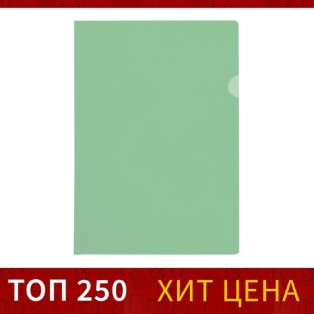 A4, 100 microns, calligrata, economical, transparent, green folder