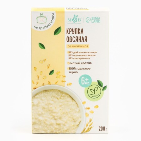 Oatmeal porridge m & b is silent, without gluten, from 6 months, 200 g.-4