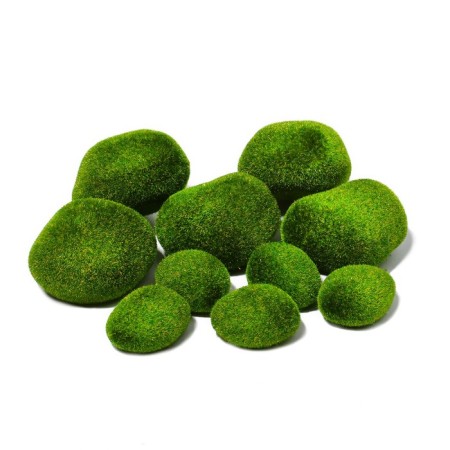 Moss Artificial "Stones", set of 10 pcs., Greengo-9
