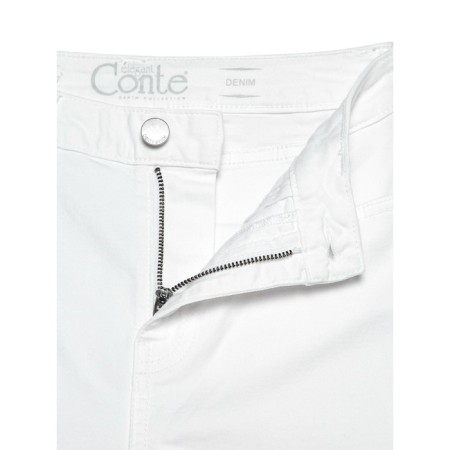 Women's jeans with a high landing CONTE Elegant Mom Fit, size XS, color White-8