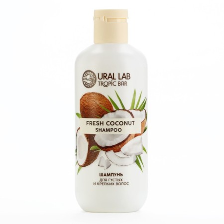 Hair shampoo, power, 300 ml, coconut aroma, Tropic bar by ural lab-1