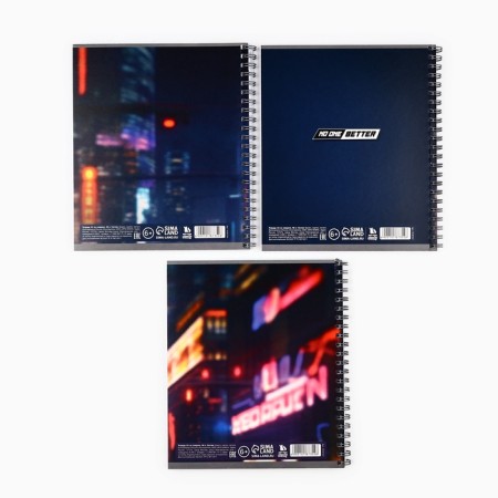 Notebook A5, 48 liters per spiral, internal block No. 1 MIX "Street Racing"-3