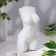 Figure candle "Women's silhouette" with ties, 4x4x11 cm, white