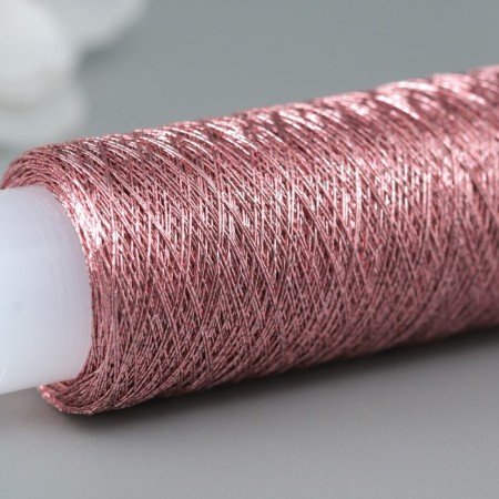 Lurex thread for creativity 200 ± 5 m, dusty rose-2