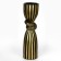 Climber for one candle “Knot” color Black-gold 39 x 10.5 x 10.5 cm