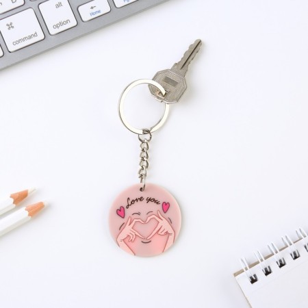 Acrylic key -keychain "Young beautiful", 7 x 12.5 cm-5