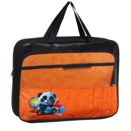Folder D/Labor A4 with handles textile PVC 335*260*60, PTR-111 calligrata "Panda"-3