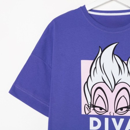 Diva T -shirt Oversize villain, purple color-4