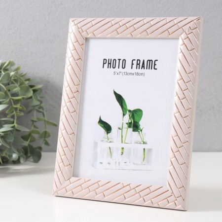 Photo frame plastic 13x18 cm "Brick masonry" white 22x17 cm-2