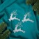 Jewelry decoration "Gallive deer with texture" (set of 3 pcs) 7x7 cm, transparent