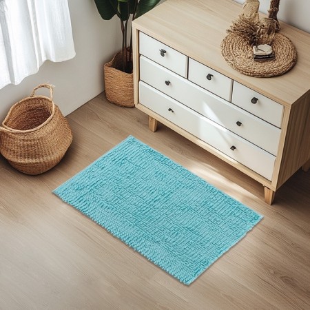 Bathroom mat “Long Books”, 50 × 80 cm, Buhli length 2 cm, Blue color-1