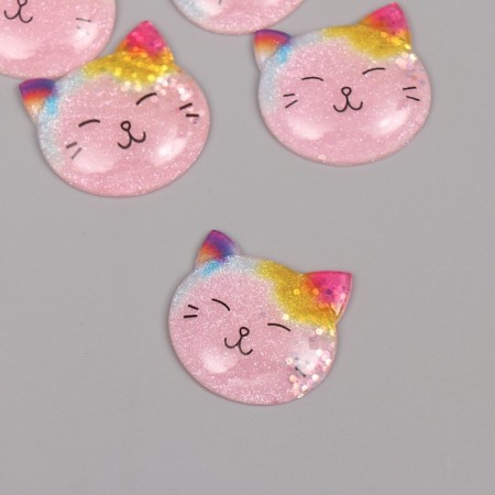 Decor for the work of acrylic "cat" sparkles set 6 pcs 2.5x2.7x0.9 cm
