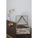 Casket glass, leatherette with a metal frame "Triangle" white 18.8x14.7x6.6 cm