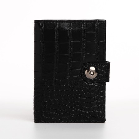 Cover on the magnet, for auto documents and passports, black color