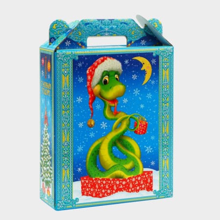 New Year. Gift box New Year's gift "visit" 16.8 x 7 x 25 cm.-1