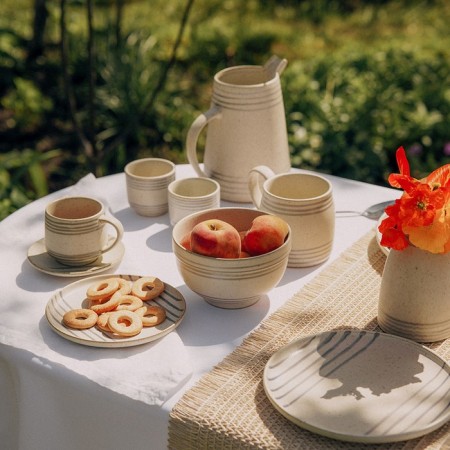 Tea couple ceramic SL Home "Raisia", 2 items: a cup 230 ml, a saucer d = 12.5 cm, beige color-5