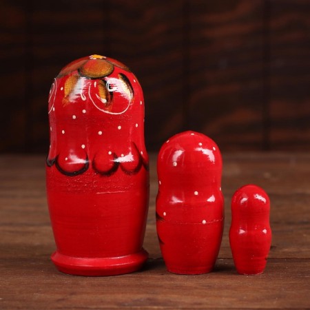Matryoshka 3 in 1, painted, mix-1