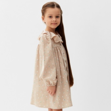 Children's dress with collar Kaftan, p. 34 (122-128), beige-6