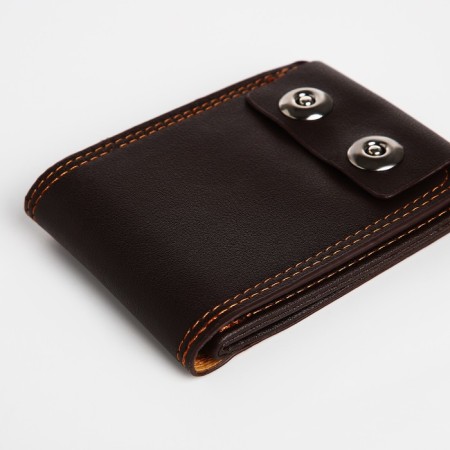 Male purse on magnets, brown color-2