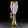 Beer Gold Tower, backlighting flask, 2 l, gold color