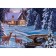 New Year's diamond mosaic with partial filling on the frame "New Year. Winter landscape ", 30 x 40 cm