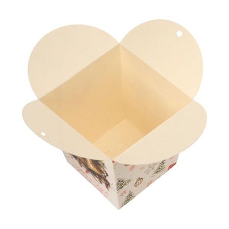 New Year. Bonbonniere, New Year's gift packaging "New Year's bells", 7.5 × 8 × 7.5 cm.-4