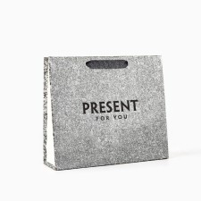 Laminated horizontal “Gift for you”, glitter, m, 30 × 26 × 9 cm