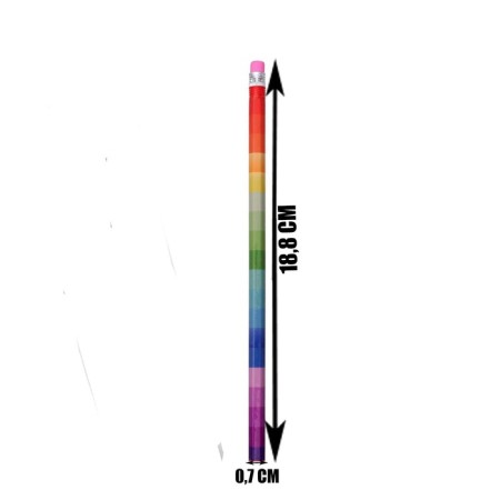 Chernographic pencil with the eraser "Rainbow", the hardness of NV-2