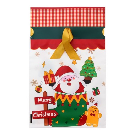 Polyethylene gift package with ties "Gifts", 15x23cm-11