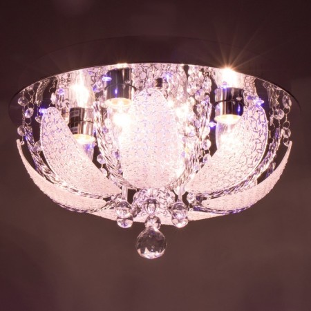 Svetogor chandelier "Zvezda" 4x60W E27 LED lighting chrome 40x40cm-3