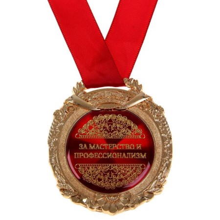 Medal in the velvet box "For skill and professionalism", D = 6.5 cm.-2