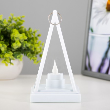 Night Pyramid 2xaa white 9.5x9.5x17 cm Risalux