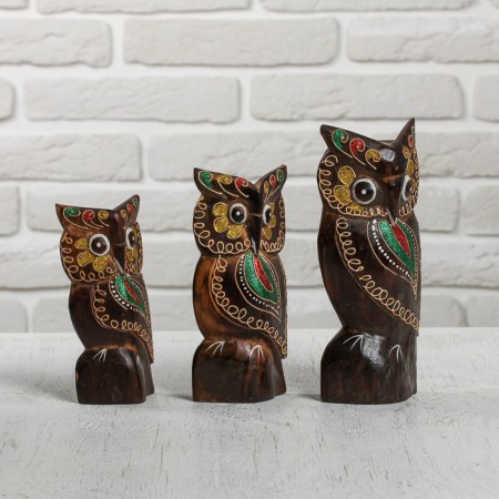 Souvenir set tree "Owls" 16x4x20.5 cm-1