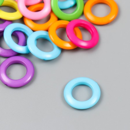 Beads for creativity plastic "Ring" Color set 25 grams 0.4x2x2 cm-1
