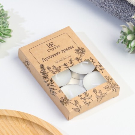 Aromatic tea candle 6 pcs. In under the box, "meadow grass"-3
