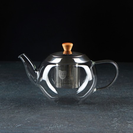 Glass teapot "Eple", 600 ml, with metal sieve-1