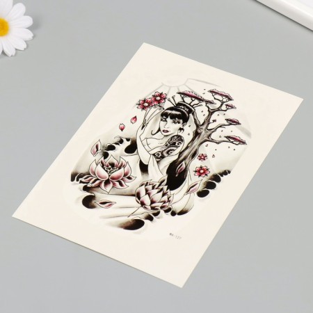 Tattoo on the body color "Lady Sakura" 26.1x14.6 cm-2