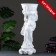 Figure pot "Angel with roses", white, 1.8 l/ 24x27x70cm