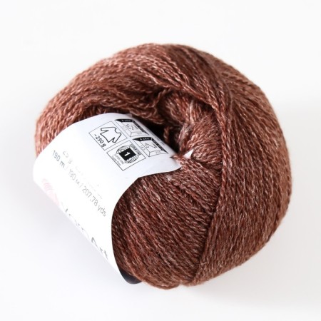 Yarn "Silky Wool" 35% Silk district, 65% Merino. Wol 190m/25g (336 brown)-1