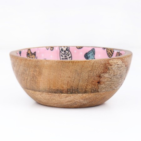 Wooden bowl with a pattern inside 250 ml-2