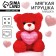 Soft toy "I love you very", bear, color mix